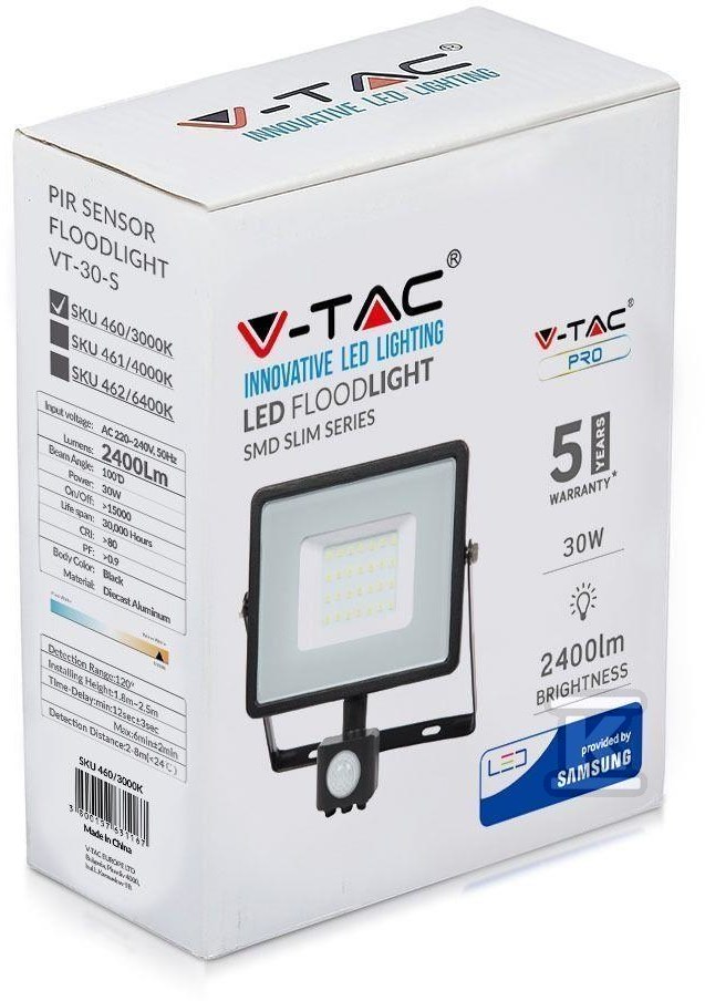 Projektor LED V-TAC 30W SAMSUNG CHIP - 462